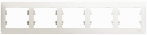 Рамка горизонтальная Systeme Electric Glossa 5-м. перламутр фото Рамка горизонтальная Systeme Electric Glossa 5-м. перламутр картинка